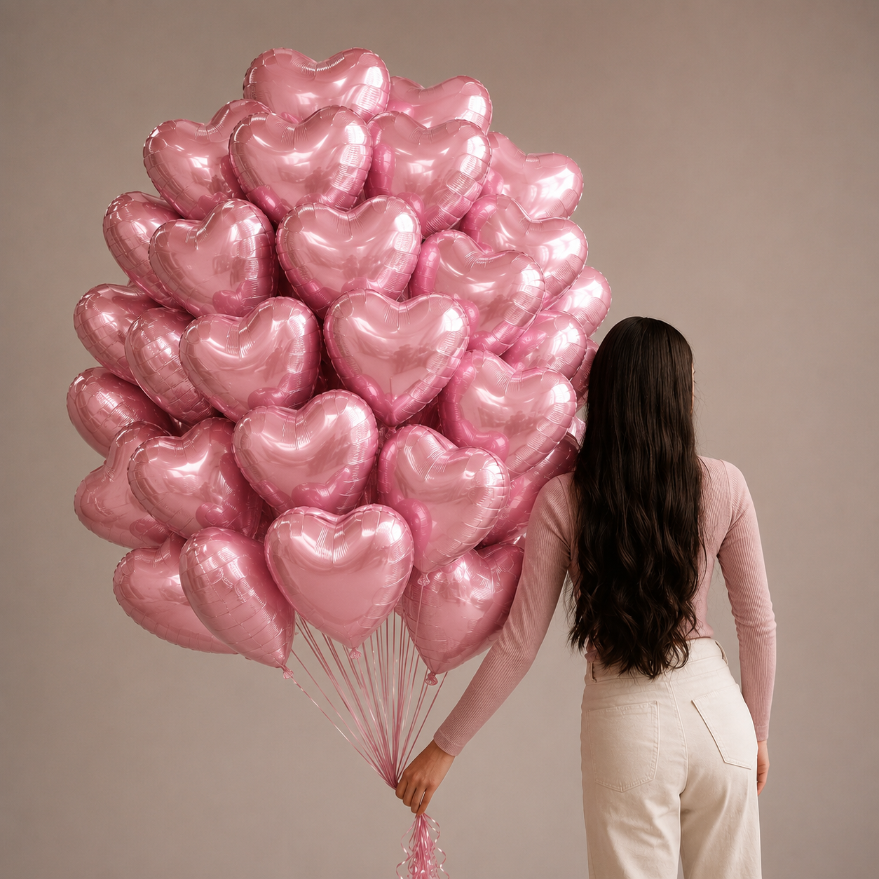 Balloons Pink/Red Hearts