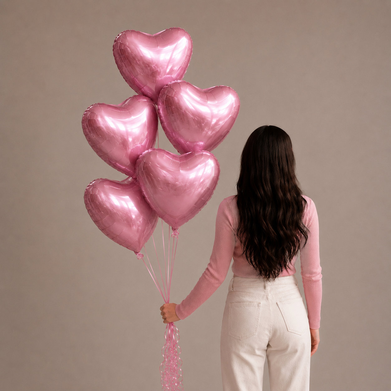 Balloons Pink/Red Hearts