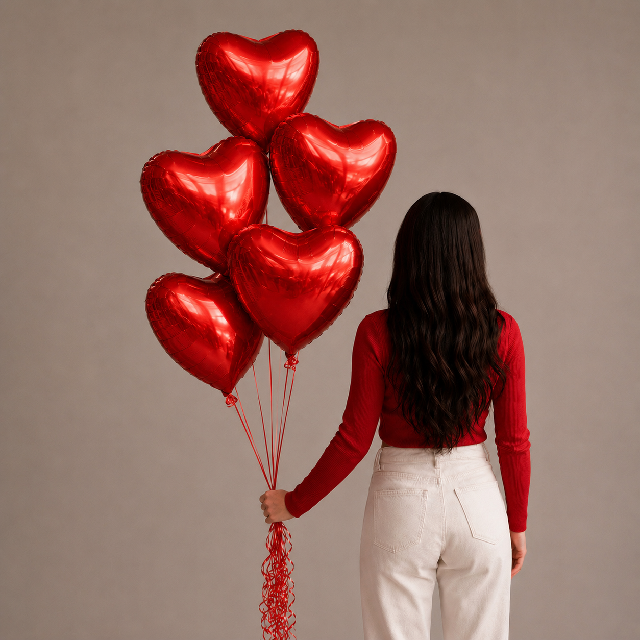 Balloons Pink/Red Hearts